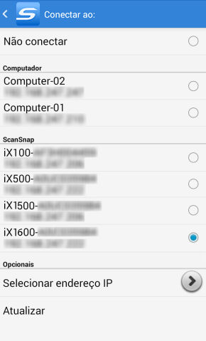 Lista de destinos