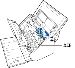 卸下抓纸轮
