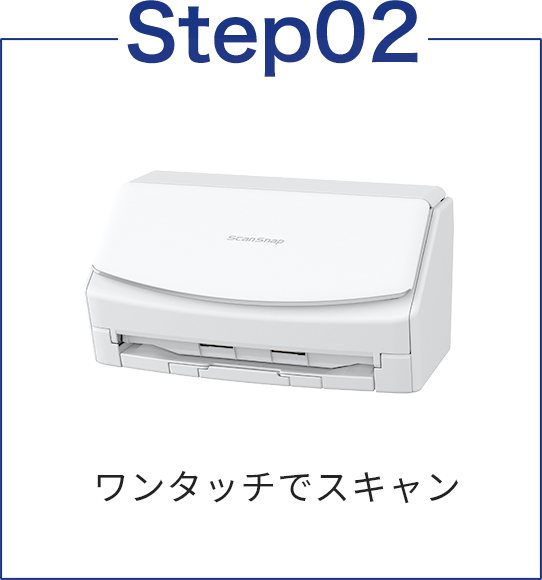 Step02 ワンタッチでスキャン