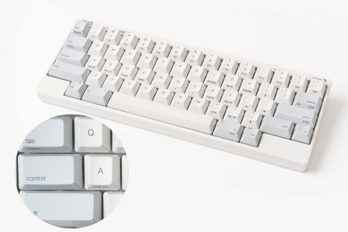 PRESS RELEASE | HHKB Professionalシリーズ白・墨の中央印字デザイン