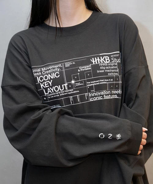 【HHKB × ZOZOTOWN】HHKB Studio GRID LONG SLEEVE TEE（2種）：7,700円（税込）