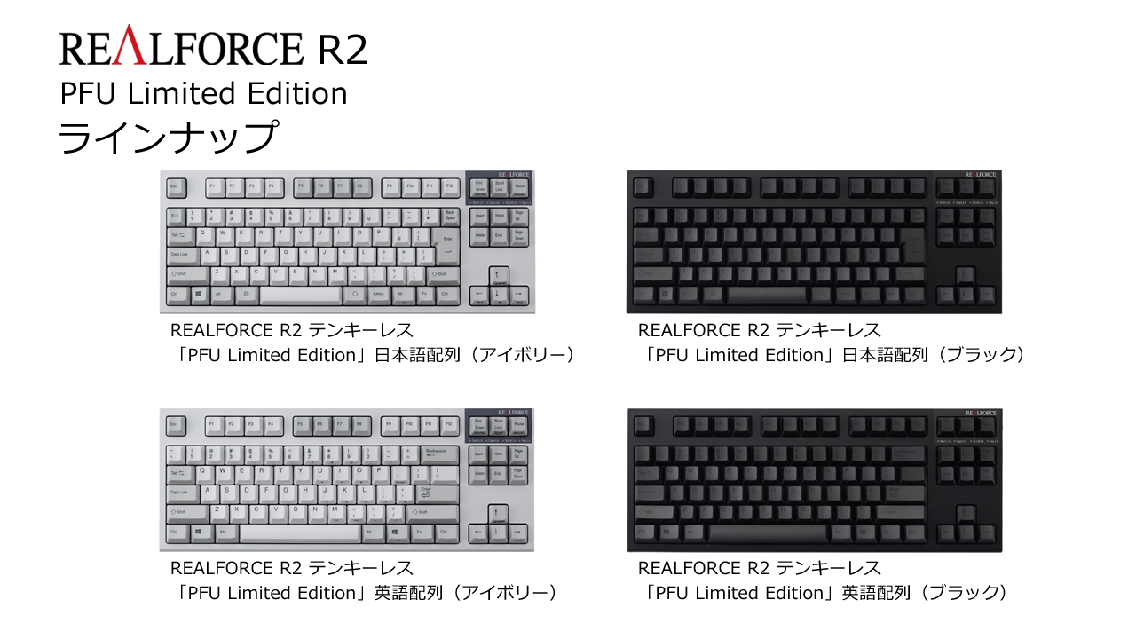 REALFORCE ラインナップ