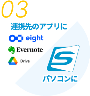 Step3 名刺をお好みの場所に直接保存