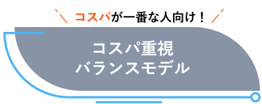 コスバが一番な人向け コスパ重視バランスモデル