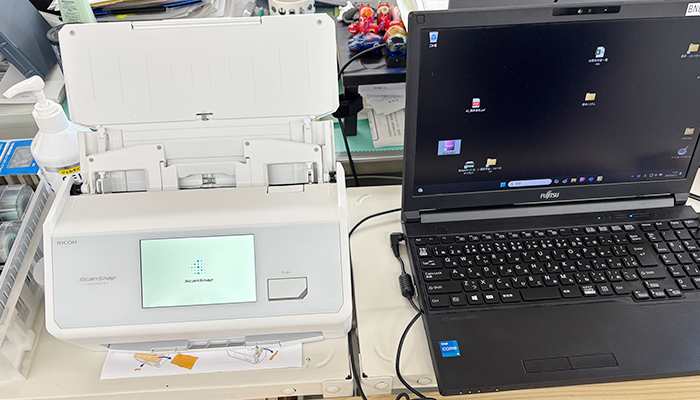 町民課に試験導入中のScanSnap iX2500