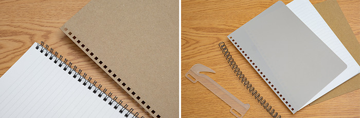 リングノート用リムーバーでリングノートを分解