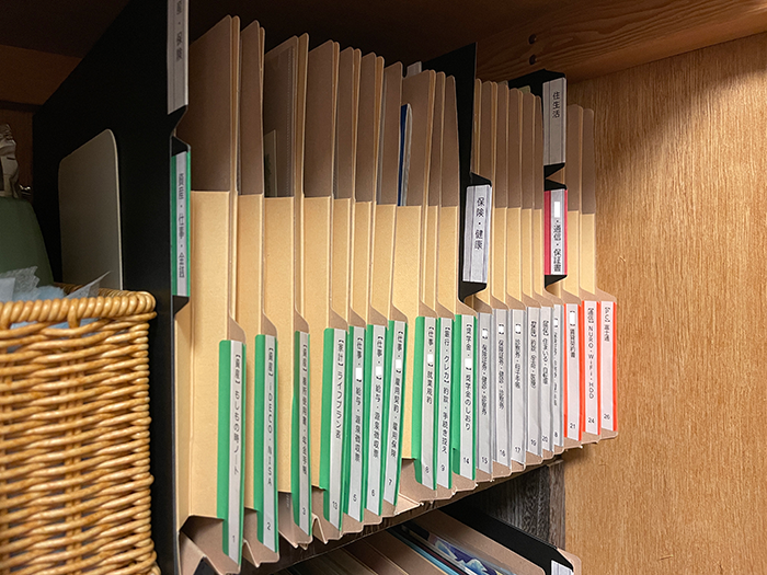 書類のファイリング