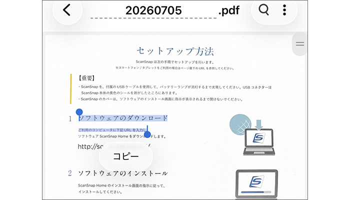 テキストとして認識