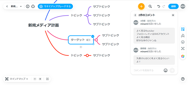 MindMeister使用画面