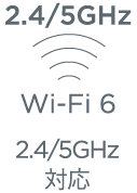 2.4GHz/5GHz W-Fi対応