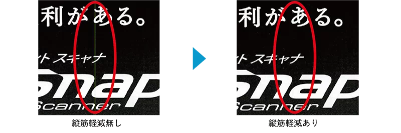「縦筋軽減」機能