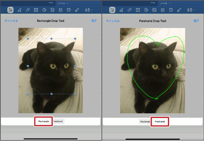 2種類のトリミング