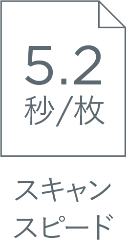 スキャンスピード5.2秒/枚